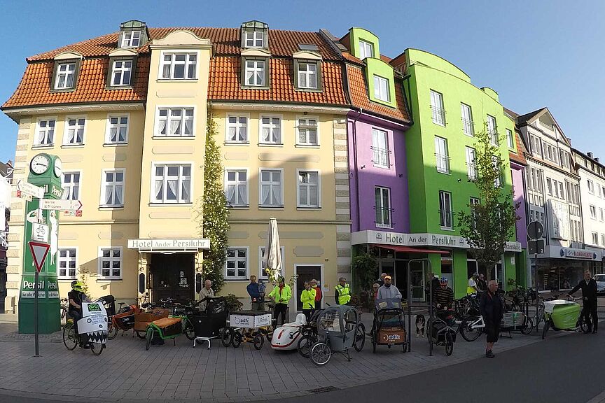Lastenradparade 2020/1 Start der Lastenradparade in Lünen