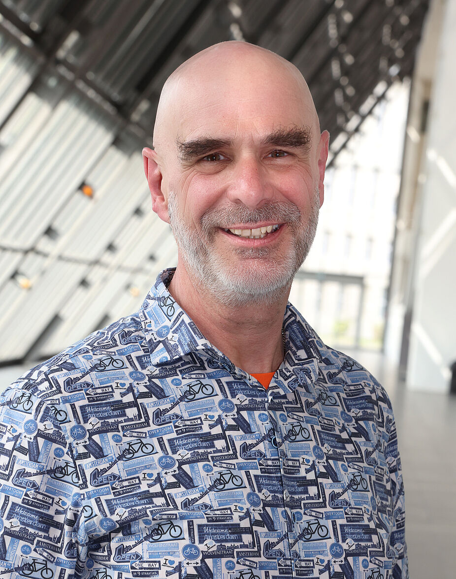 Spricht auf der Bühne: Axel Fell, Landesvorsitzender ADFC NRW