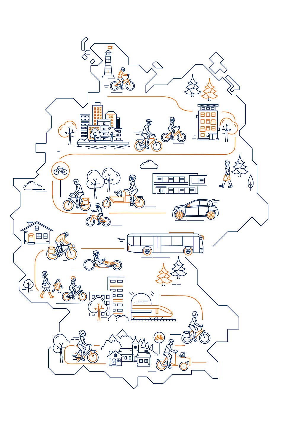 Fahrradland-Plus Deutschland-Karte Fahrradland-Plus Deutschland-Karte
